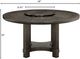 Crown Mark Jeffries Dark Brown Round Dining Table with Lazy Susan-2