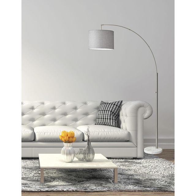 Adesso® Bowery Brushed Steel Arc Lamp-1