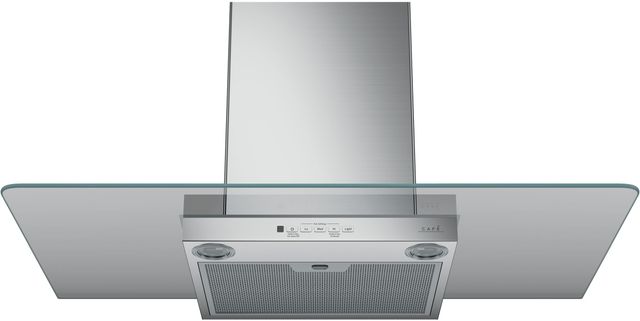 Café™ 36" Stainless Steel Wall Mount Glass Canopy Chimney Hood-2