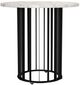 Coaster® Haven White End Table with Black Base-0