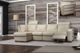 Fornirama 3745 2-Piece Off-White Reclining Sectional with Adjustable Headrest Set-1