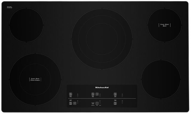 KitchenAid® 36" Black Electric Cooktop with Touch-Activated Controls-0