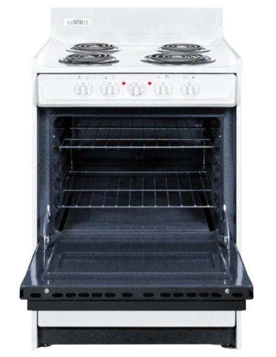 Summit® 24" White Electric Freestanding Range-1