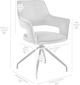 Armen Living Hadley Blue/Matte Black Dining Arm Chair-3