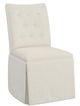 Fairfield® Customizable Entree Dining Concave Short Back Skirted Dining Chair with Tobacco Legs and Buttons-0