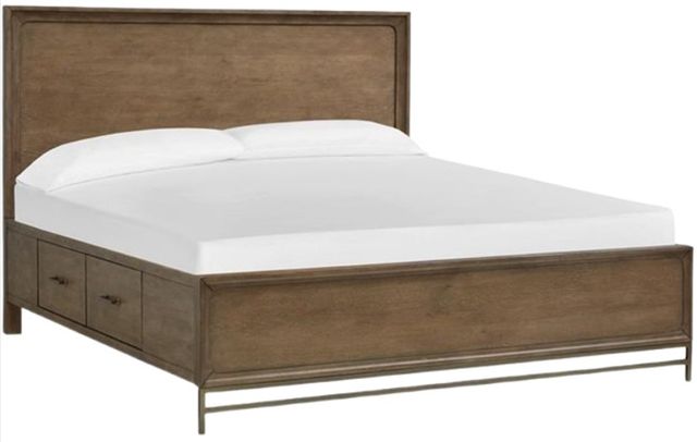 Magnussen Home® Lindon Belgian Wheat and Coffee Bean King Panel Storage Bed-0
