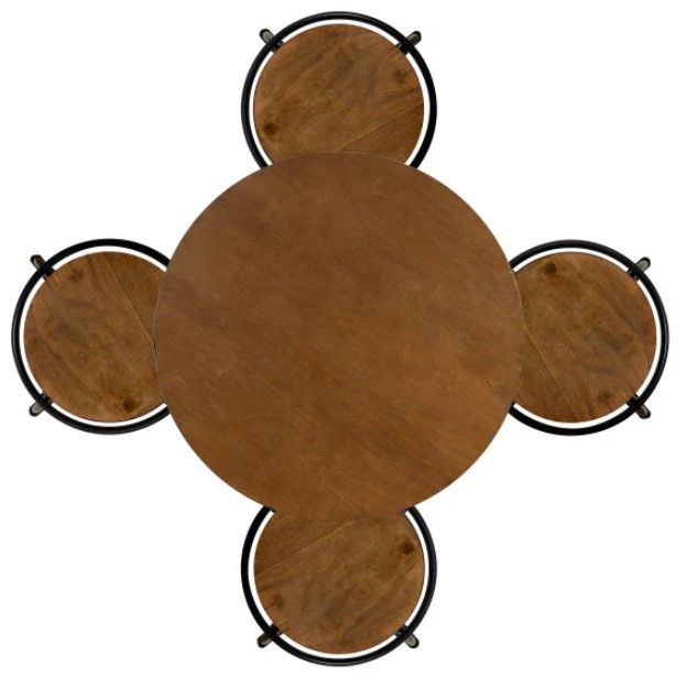 Powell® Haywood 5-Piece Black/Brown Round Bar Table Set-3