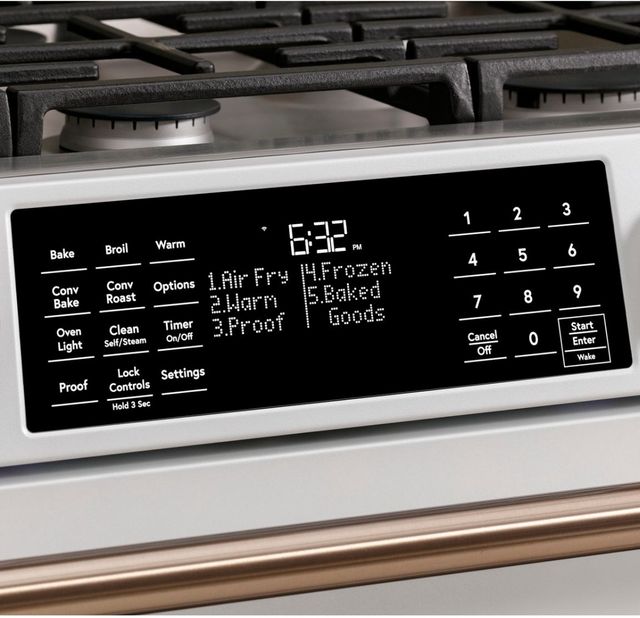 Café™ 30" Stainless Steel Smart Slide-In Dual Fuel Range with Warming Drawer-6