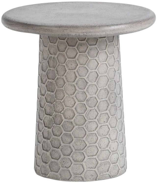 Classic Home Delaine Light Gray Concrete Outdoor Table-0