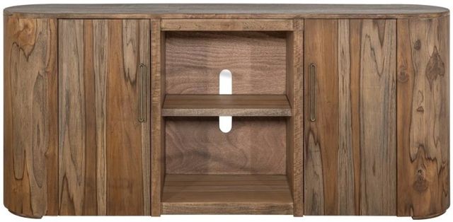 International Furniture Direct Balam Stained Brown TV Stand-2