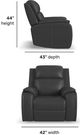 Flexsteel® Ziggy Iron Leather Power Recliner with Power Headrest and Lumbar-3