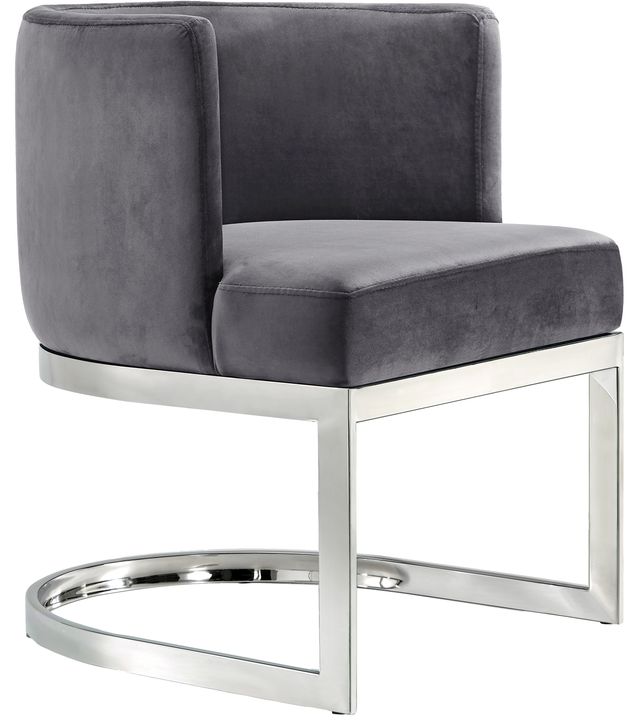 Meridian Furniture Gianna Gray/Chrome Velvet Dining Chair-0