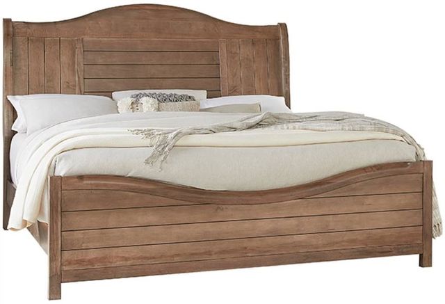 Vaughan-Bassett Cool Farmhouse Natural Queen Sleigh Bed-0