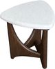 Magnussen Home® Arwen White End Table with Brown Base-3