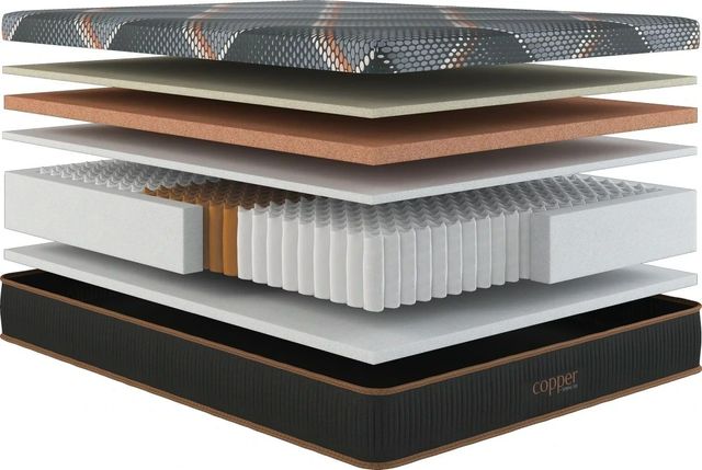 Spring Air® Copper 13.5" Hybrid Plush Smooth Top King Mattress-3