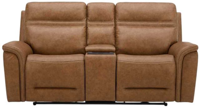 Liberty Furniture Cooper Camel Leather Triple Zero Gravity Power Reclining Loveseat with Console-3