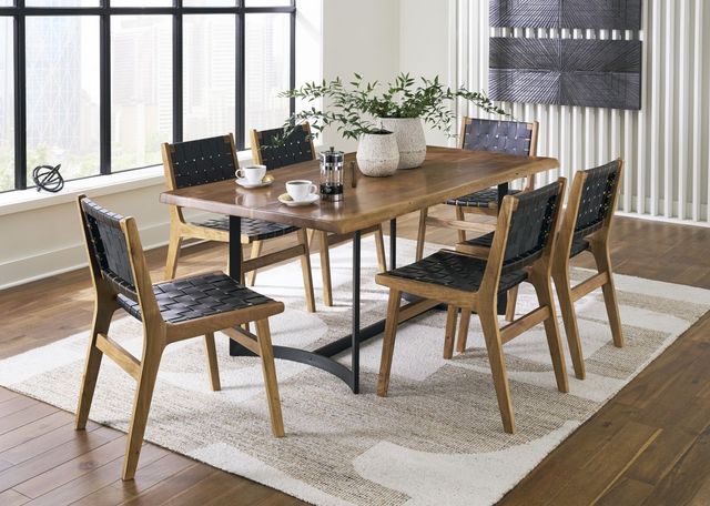 Signature Design by Ashley® Fortmaine Black/Brown Dining Table-4