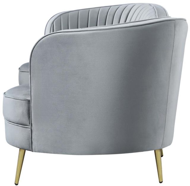 Coaster® Sophia Grey Upholstered Sofa with Camel Back -2