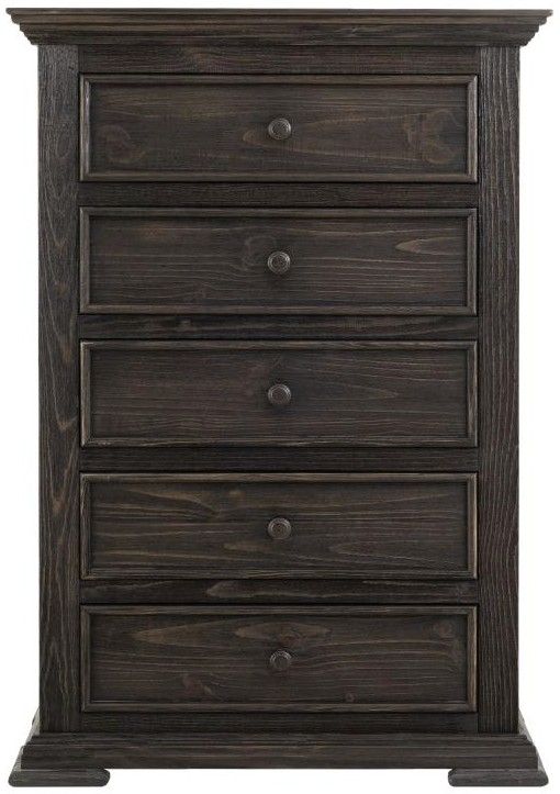 International Furniture Direct Terra Dark Black Chest-3