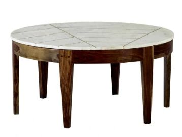 Jaipur Furniture Marmoreal White Marble Table-0