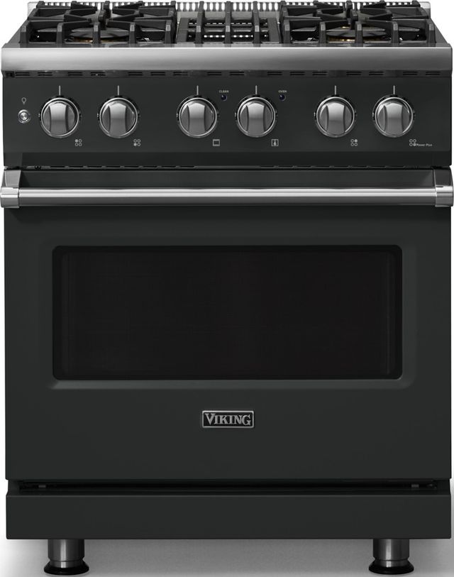 Viking® 5 Series 30" Antique Bronze Pro Style Dual Fuel (LP) Range with Polished Chrome Trim-0