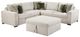 Homelegance® Isla 4-Piece Sand L-Shape Sectional with Pull-out Bed and Ottoman-0