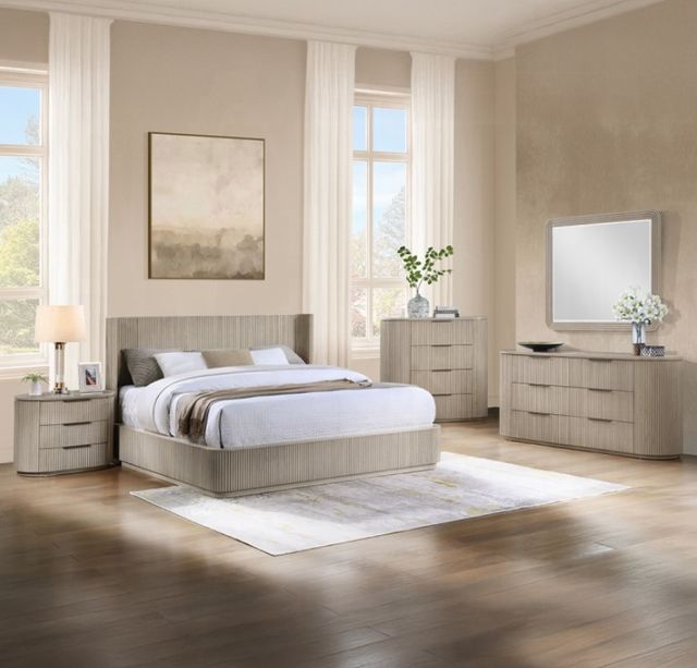 ACME Furniture Leanna Light Oak Queen Panel Bed-1
