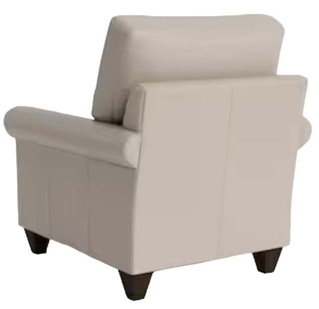 Bassett® Furniture Customizable Benchmade Premier Leather Panel Arm Accent Chair-3