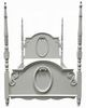 ACME Furniture Flora Gray Full Poster Bed-2