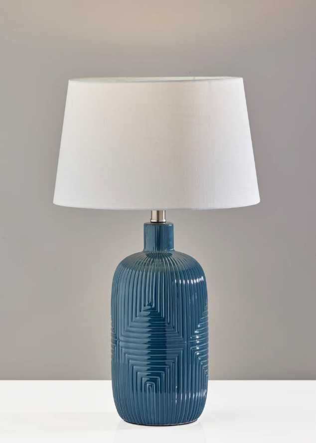 Adesso® Maisie 2-Piece Turquoise Table Lamp Set-1