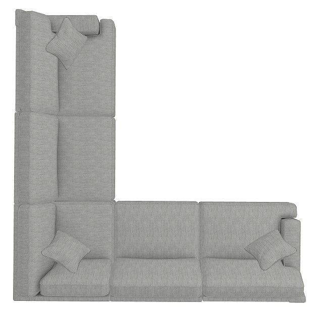 La-Z-Boy® Paxton 5-Piece Smoke Sectional-3