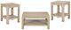 Coaster® Solano 3-Piece Weathered Mango Square Coffee Table Set-0