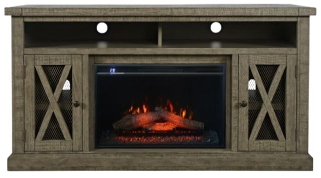 Jofran Inc. Telluride Driftwood 60" Fireplace with Logset-2