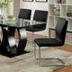 Furniture of America® Lodia I Glass Top Dining Table with Black Base -2
