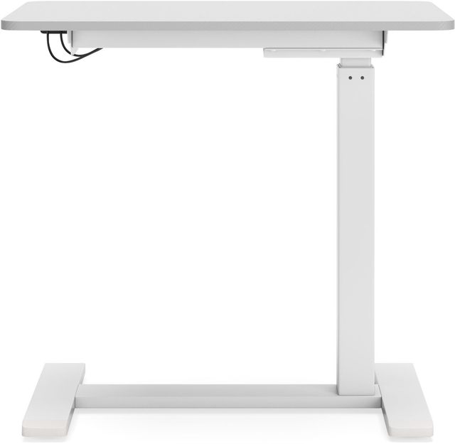 Signature Design by Ashley® Lynxtyn Taupe/White Adjustable Height Office Side Desk-3
