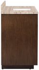 Currey & Company Morombe 36" Cocoa Travertine Vanity with Rectangular Undermount Sink-4