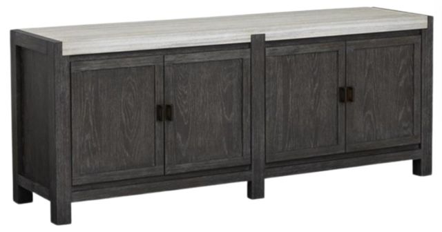 Magnussen Home® Plum Creek Ravenwood Black Door Console Table-0