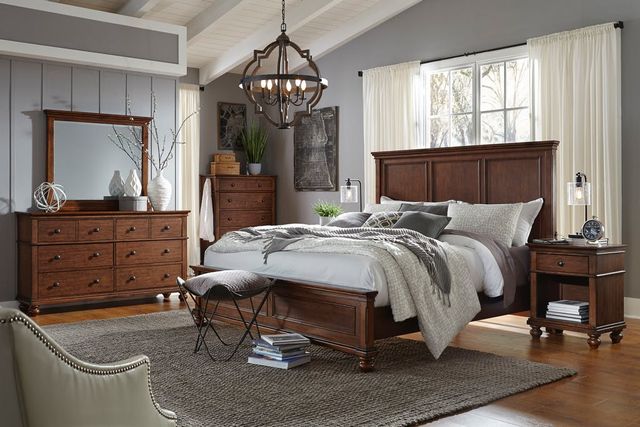 aspenhome® Oxford Whiskey Brown King/California King Panel Headboard-1