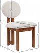 Meridian Furniture Napa Cream/Walnut Boucle Upholstered Dining Chair-4