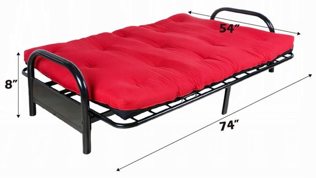 ACME Furniture Nabila Black/Red 8" Full Futon Mattress-2