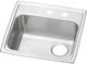 Elkay Celebrity® Brushed Satin Stainless Steel 20" x 19" x 6" MR2-Hole Single Bowl Drop-in ADA Sink with Quick-clip and Right Drain-0