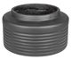 A & B Home Black 19" Round Ridged Cement Planter-0
