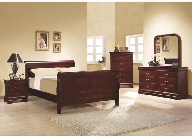 Coaster® Louis Philippe Full Sleigh Panel Side Rails and Slats-1
