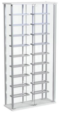 Coaster® Montara Chrome/White Curio Cabinet 