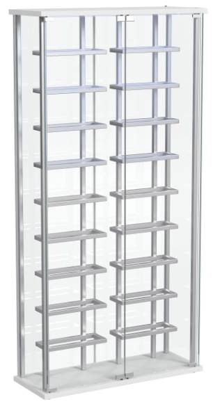 Coaster® Montara Chrome/White Curio Cabinet 