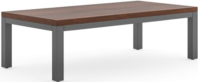 homestyles® Merge Mahogany Coffee Table with Gray Post Legs -1