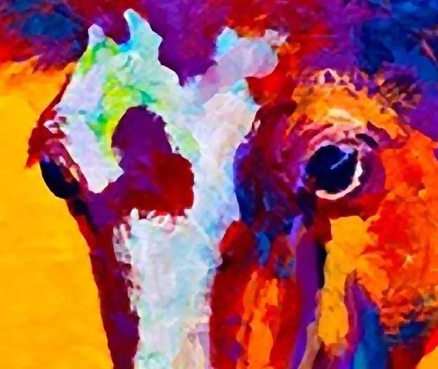 Classy Art Bright Steer by Marion Rose Wall Art-1