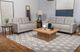 Coaster® Bowen 3-Piece Gray Upholstered Track Arm Tufted Seating Set-0