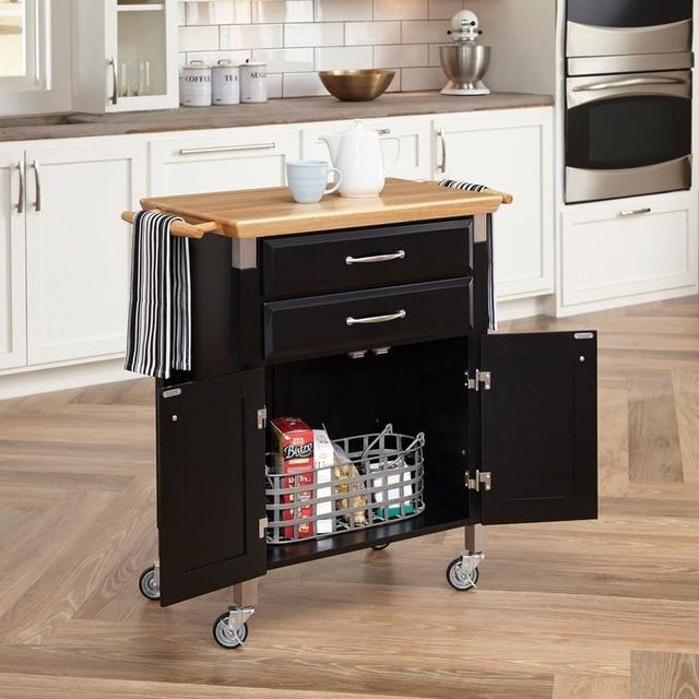homestyles® Dolly Madison Black Kitchen Cart-4