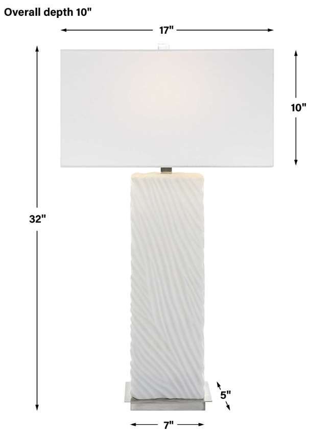Uttermost® Pillar White Table Lamp-2